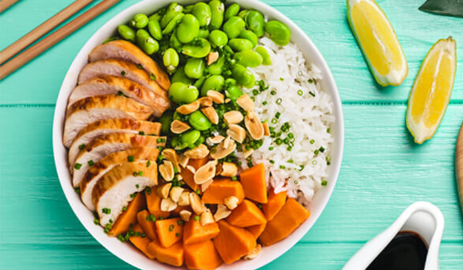 Recette Poke Bowl au poulet rôti Picard