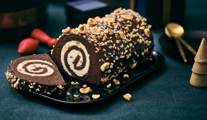 Bûche pâtissière chocolat - fève de tonka