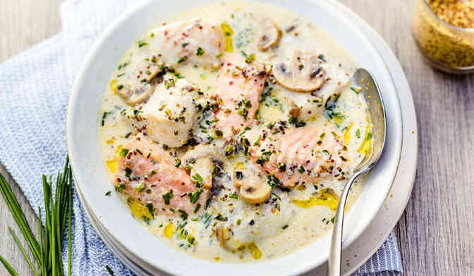 Blanquette de poissons à la moutarde