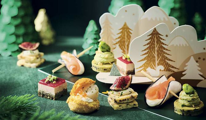 La fabuleuse forêt : 24 mignardises apéritives et leur présentoir pop up