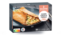 2 GALETTES SAUMON-POIREAU