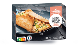 2 GALETTES SAUMON-POIREAU