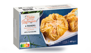 4 paniers saumon fum&eacute;, saumon