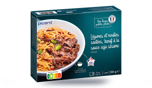 L&eacute;gumes et nouilles saut&eacute;es, boeuf