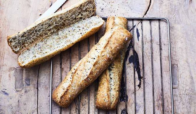 2 petites baguettes céréales
