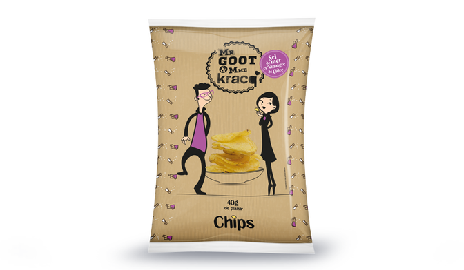 Chips goût sel de mer et vinaigre de cidre Mr Goot <(>&<)> mme Kracq