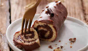 Bûchette au chocolat et à la noisette