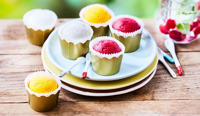 6 timbales de sorbet