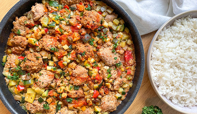 Boulettes de bœuf aux petits légumes