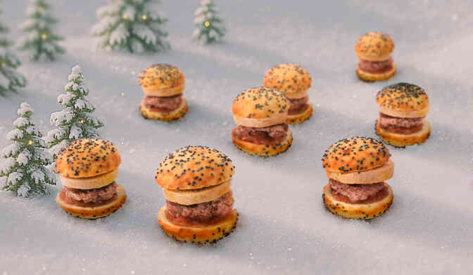 8 mini-burgers au foie gras de canard