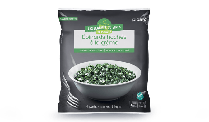 Épinards hachés cuisinés à la crème