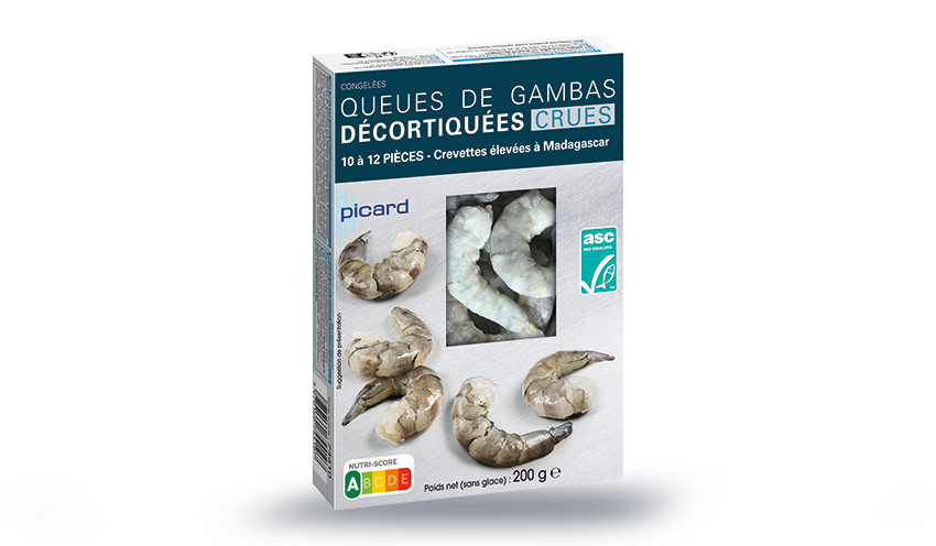 Queues de gambas crues décortiquées crues ASC — vue 3