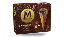 4 CONES MAGNUM NOISETTE