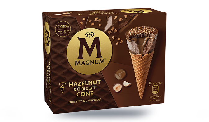4 CONES MAGNUM NOISETTE