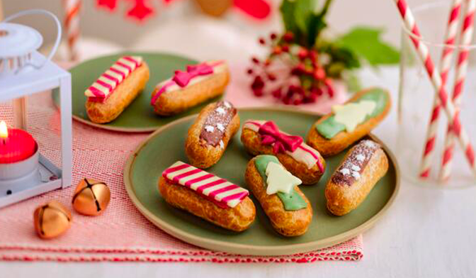 8 mini-éclairs de Noël