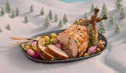 Dinde farcie aux marrons et aux cèpes