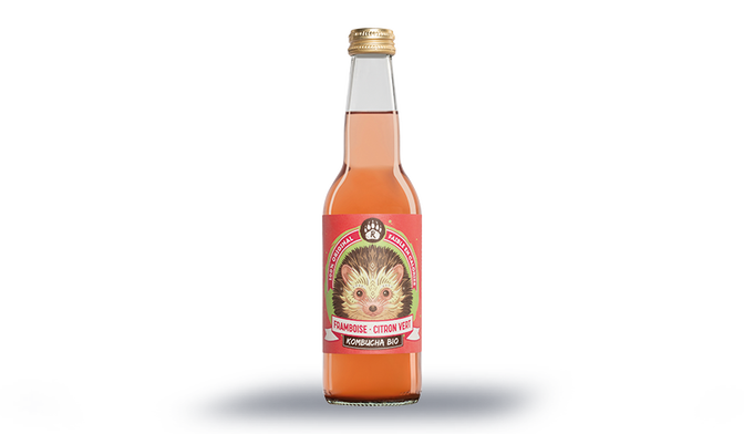 Kombucha framboise citron vert bio