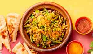 Tajine de bœuf aux légumes verts
