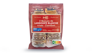 2 queues de langouste blanche, Cara&iuml;bes, crues MSC