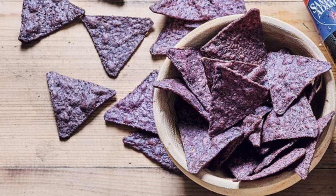 SALTED BLUE CORN NACHOS
