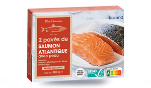 2 pavés de saumon atlantique avec peau ASC