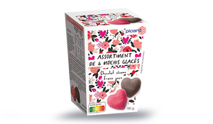 6 mochis glacés chocolat-sésame, fraise-yuzu