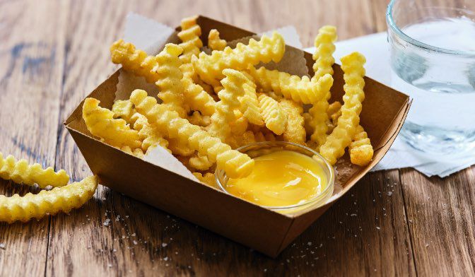FRITES CRINKLE CHEDDAR