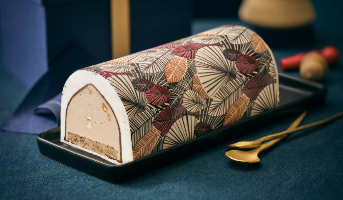 Bûche glacée noisette - amande