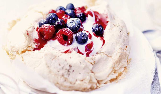 Pavlova vanille - fruits rouges
