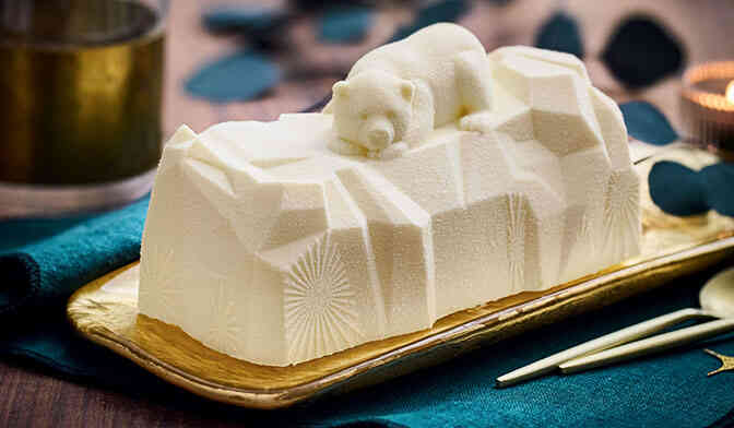 Bûche glacée Neige enchantée