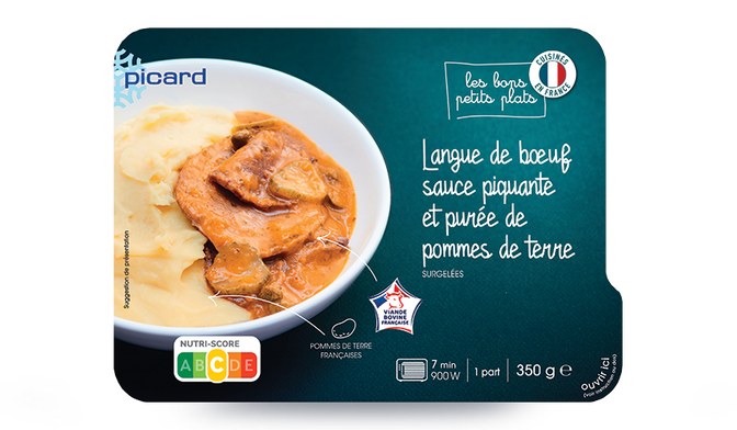 Langue de boeuf sauce piquante et purée de pomme de terre