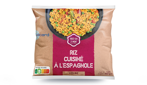 Riz cuisiné à l'espagnole (poivrons, petits pois)