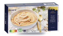 Ecras&eacute; marron, courge butternut, cranberry