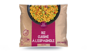 Riz cuisiné à l'espagnole (poivrons, petits pois)