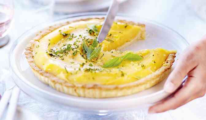 Tarte citron-verveine