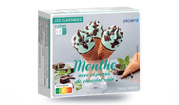 6 c&ocirc;nes menthe