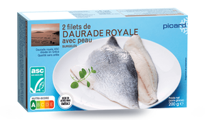 2 filets de daurade royale avec peau