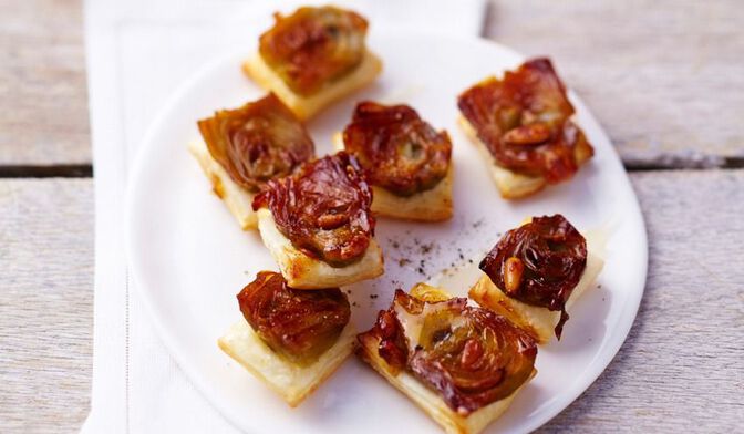 Mini-tatins aux artichauts