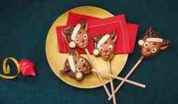 Sucette renne au chocolat au lait