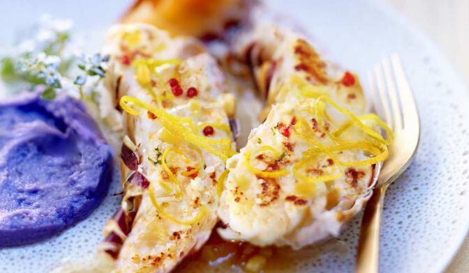 Langouste flambée au Limoncello