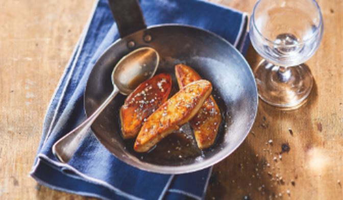 Les escalopes de foie gras cru surgelées