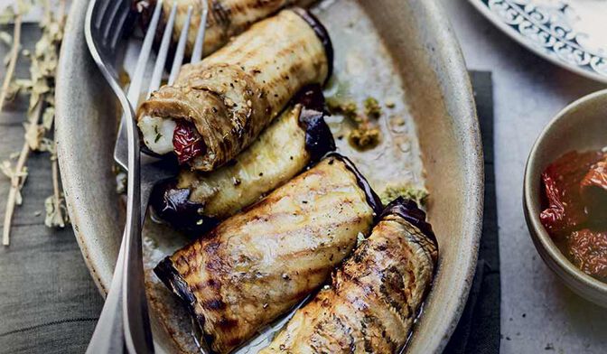 Roulés d’aubergines à la mozzarella