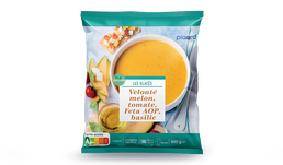 Velout&eacute; melon, tomate, Feta AOP, basilic