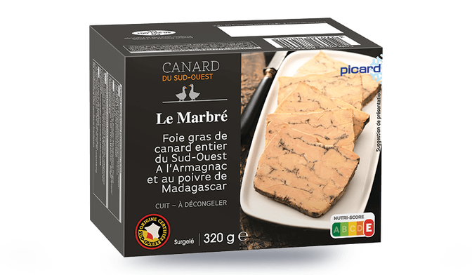 Le Marbré, foie Gras de Canard Entier du Sud-Ouest à l'Armagnac et au