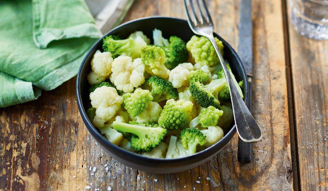 Trio de fleurettes (brocolis, chou-fleur, chou romanesco)