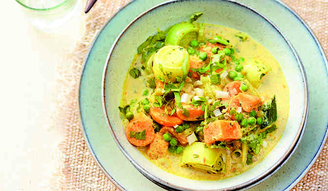 Curry de légumes au lait de coco