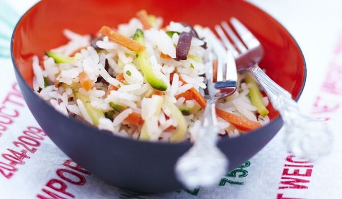 Riz basmati cuisiné aux petits légumes