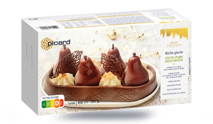 Bûche glacée façon poire Belle Hélène