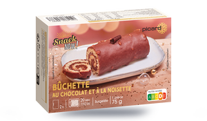 Bûchette au chocolat et à la noisette