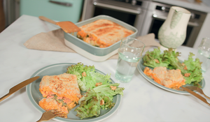 Parmentier de saumon, poireaux et patates douces par Anne-Sophie Vidal